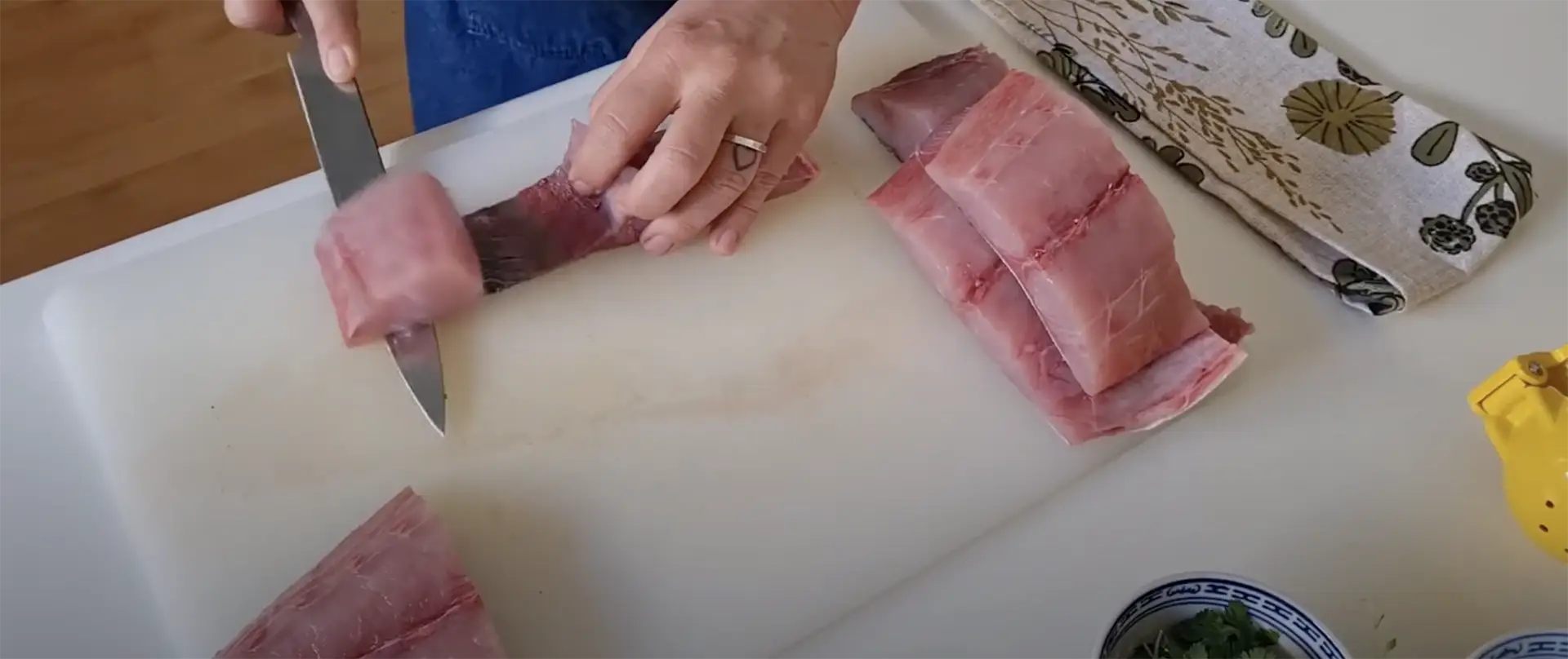 Portioning Fish Easy Portioning and skinning Yellowtail - Ocean Jewels