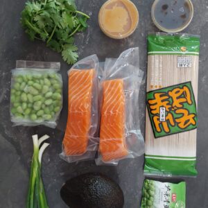 Salmon soba noodles meal kit